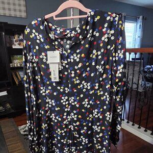 Zara New with tags print Dress Size L long Sleeves Long dress